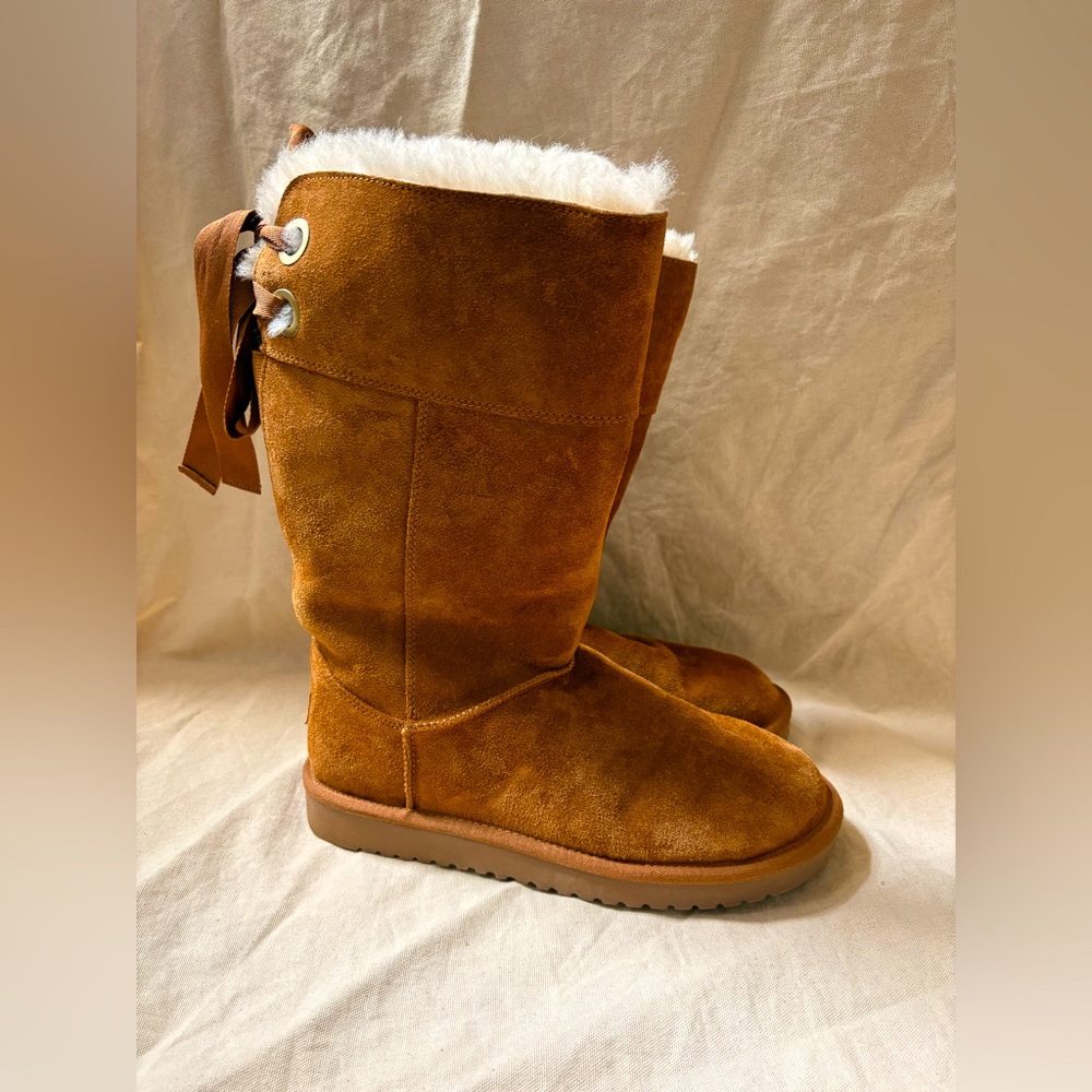 Koolaburra by Ugg Andrah Tall Boots, Chestnut Brown Suede, Women's Size 9
